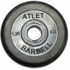 Диски обрезиненные, чёрного цвета, 26 мм, Atlet MB-AtletB26-1,25