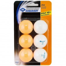 Мячики для настольного тенниса DONIC JADE 40+ 6 штук, белый, оранжевый