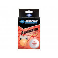 Мячики для настольного тенниса DONIC AVANTGARDE 3* 40+, 6 штук, белый, оранжевый